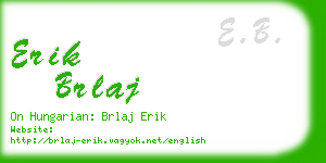 erik brlaj business card